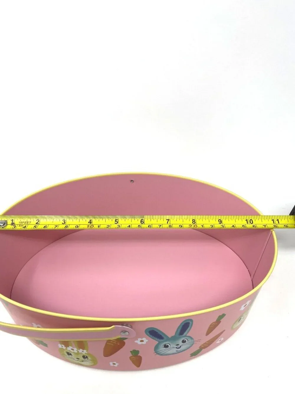 Target Printed Round Metal Easter Basket Bunnies Spritz™ Nostalgic 50's Inspired